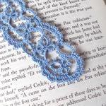 Blue Tatted Lace Bookmark