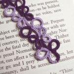 Two-tone Purple Tatted Lace Bookmark