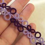 Two-tone Purple Tatted Lace Bookmark