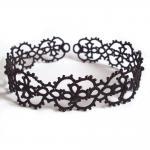 Gothic Beaded Lace Choker