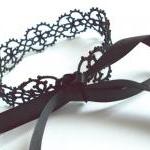 Gothic Beaded Lace Choker