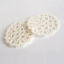 Set Of Four Ivory Lace Wed..